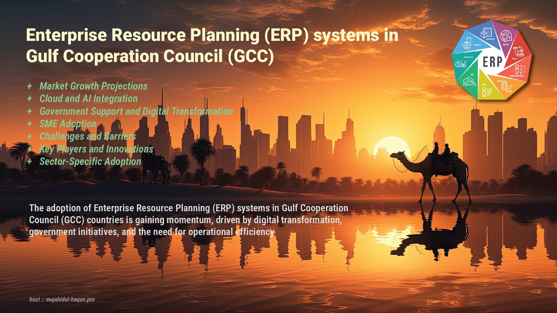 The adoption of Enterprise Resource Planning (ERP) systems in Gulf Cooperation Council (GCC) countries is gaining momentum, driven by digital transformation, government initiatives, and the need for operational efficiency