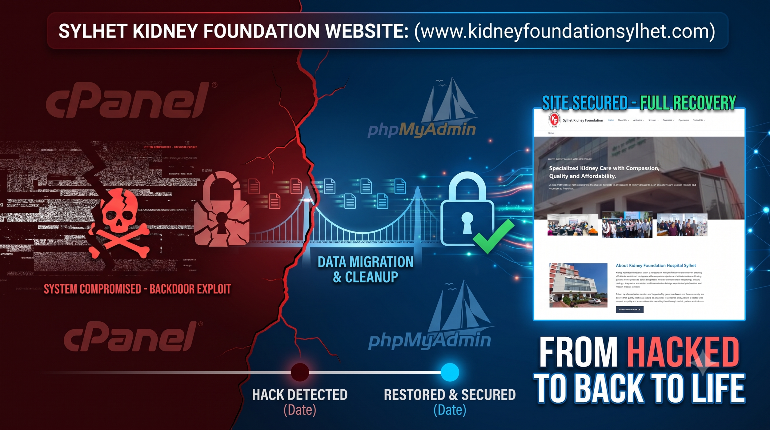 When Hackers Knocked on the Door – How We Brought the Sylhet Kidney Foundation Website Back to Life